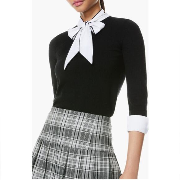 Alice + Olivia Zani Bow Collar Sweater XL - Picture 1 of 11